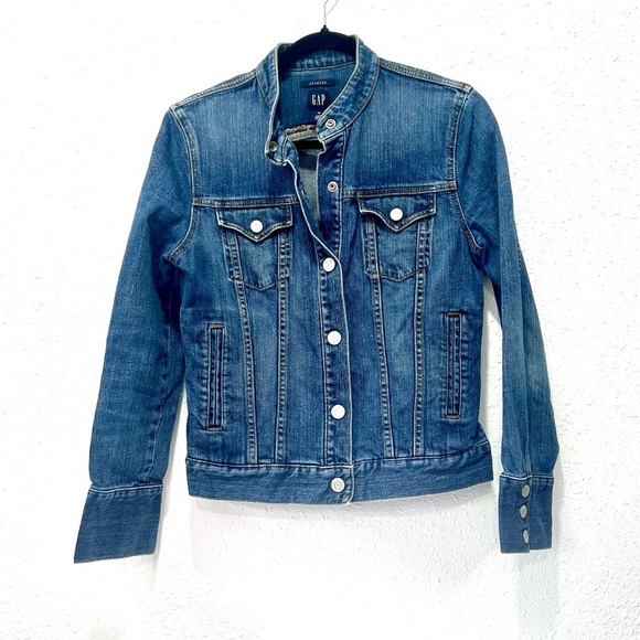 GAP Blue stretch Jean Jacket Classic Denim Style M - Picture 1 of 7